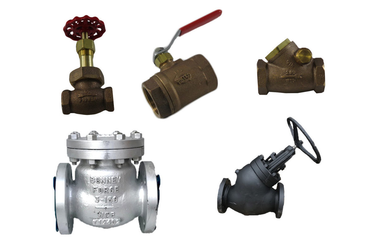 Assortment of boiler valves
