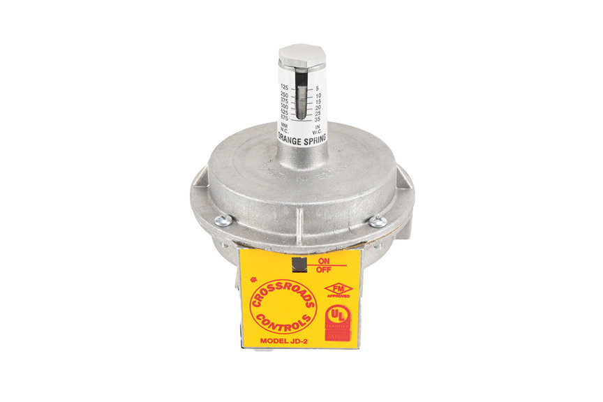 Antunes Single Pole Double Throw 5" - 35" W.C. Air Pressure Switch Auto Reset Front