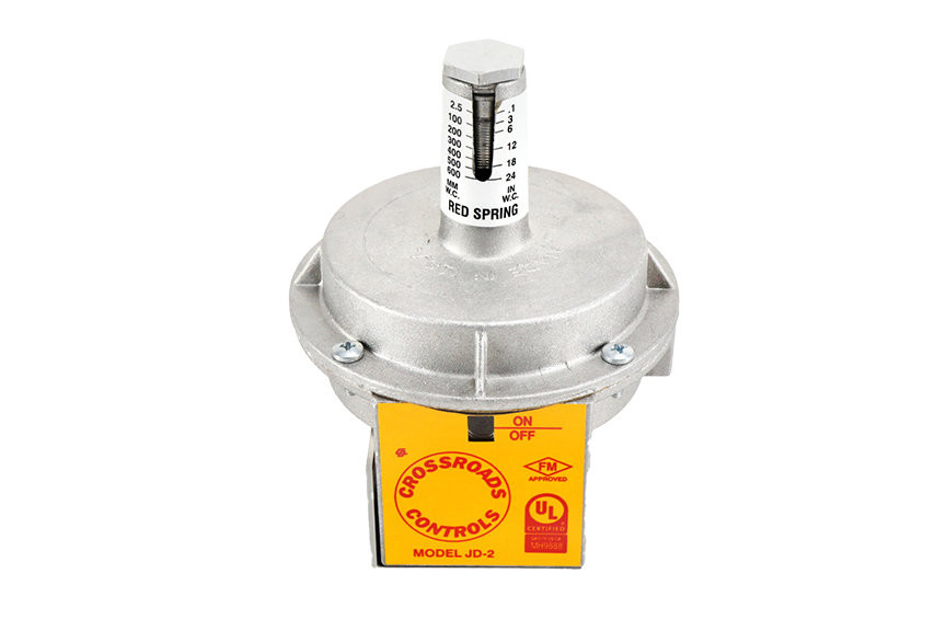 Antunes Single Pole Double Throw .1" - 24" W.C. Air Pressure Switch Auto Reset Front