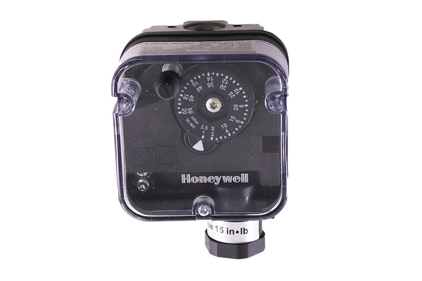 Honeywell Low Gas Pressure Switch 1" - 20" W.C. Break on Fall Manual Reset Top View