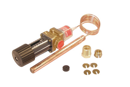 003N-6252 - 1/2", 70-140F Close/Rise Direct Acting Thermostatic Temperature Controller