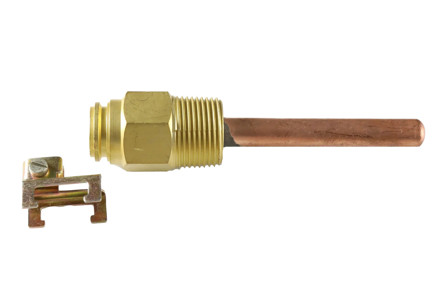 121371B - 3/8" Diameter, 3" Insertion, 3/4" NPT Copper Well Assembly