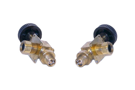 20-351-03 - 1/2" Square Bronze Liquid Level Valves with Auto Ball Checks & Comp. Wheel