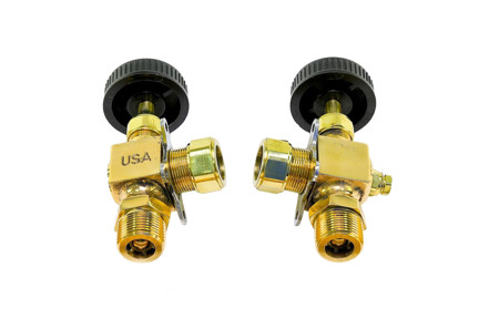 25-502-03 - 1/2" Bronze Liquid Level Valves w/ Auto Ball Checks & Comp. Wheel