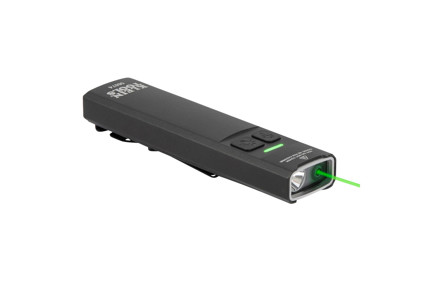 Rechargeable Slim-Profile LED Pocket Flashlight with Laser