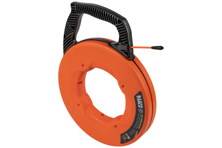 Multi-Groove Fiberglass Fish Tape with Nylon Tip, 100-Foot