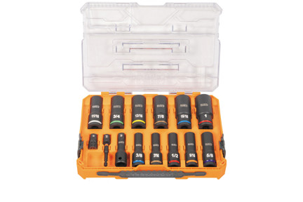 KNECT™ 1/2-Inch Drive Deep Well Impact Socket Set, SAE, 14-Piece