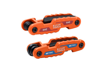 Compact Folding Hex Key Kit, SAE and Metric