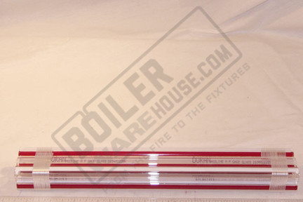 9858P-12 - 5/8" x 12" Red Line Glass