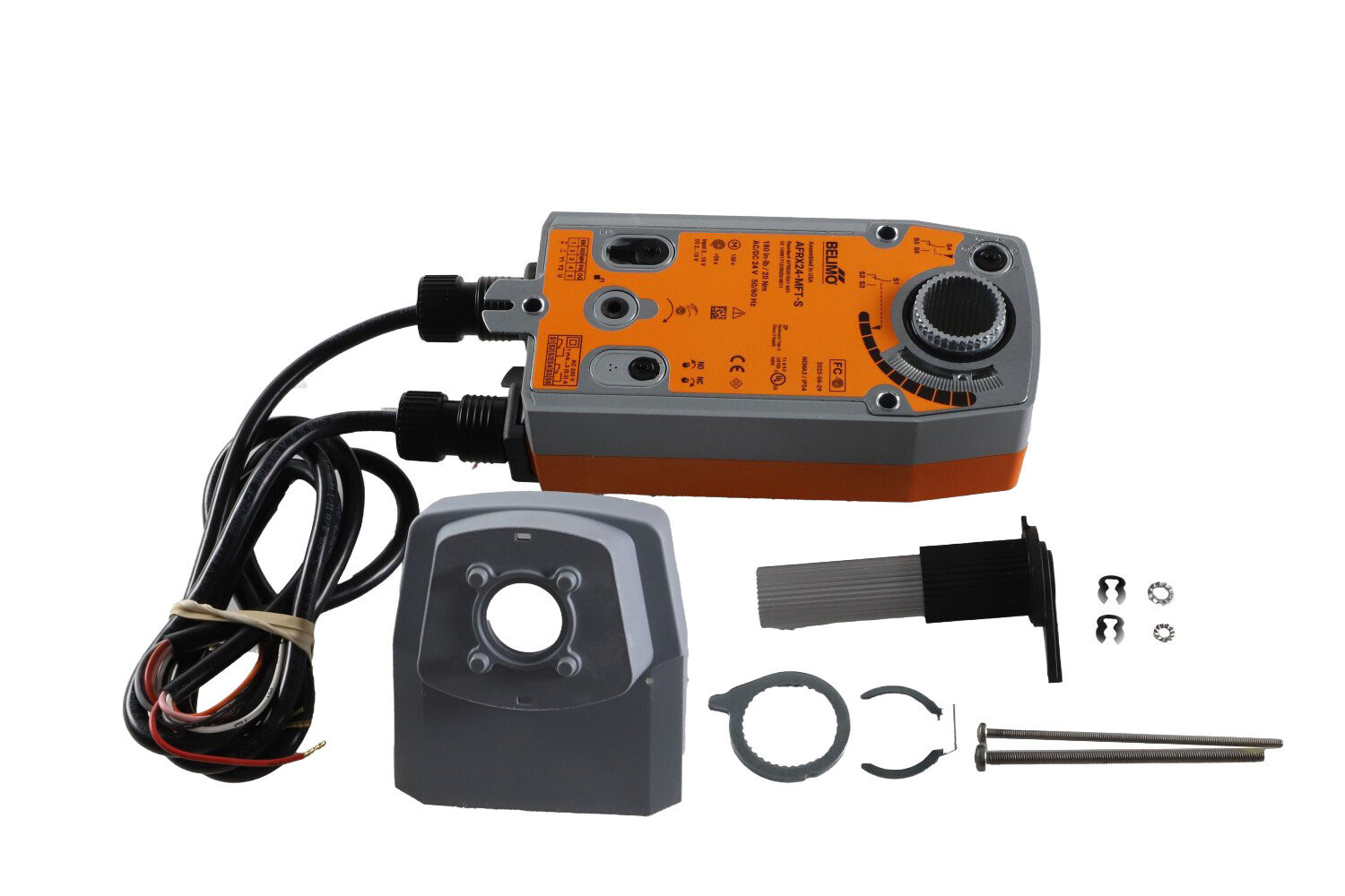 AFRX24-MFT-S - 24V Spring Return, 180 in-lb, On/Off Motor Acutator