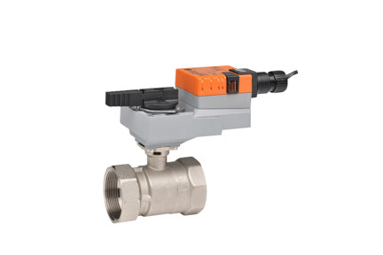 B211+LRX24-MFT - 1/2" Ball Valve with 24V, 45 in-lb Motor Actuator