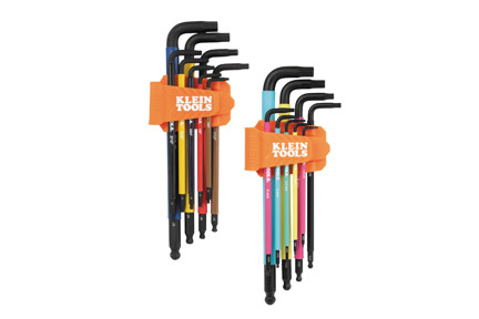 18-Piece Color Coded Hex Key Set, SAE and Metric