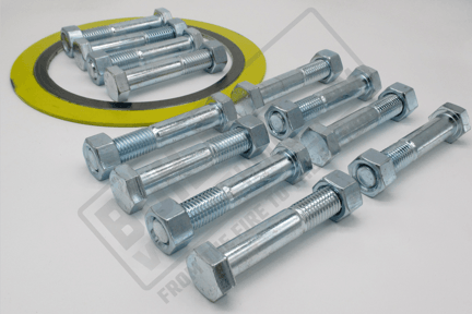 6" 300# Flange Packs W/ GR5 Bolts, Nuts and 304SS Spiral Wound Gasket
