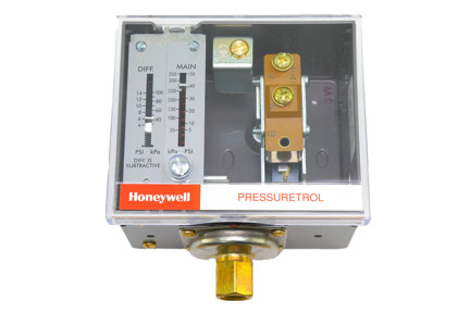 L404V - 5-50 PSI, 6-14 PSI Dif, Oil Pressuretrol High Limit Control (Make on Rise)