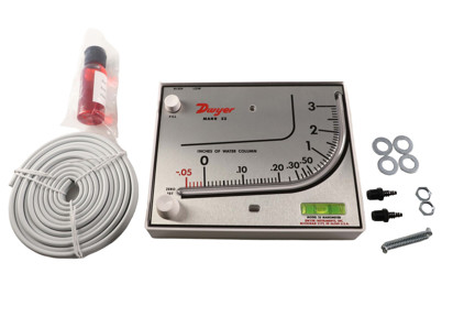 MARK II-25 - 0 to 3" W.C. Plastic Manometer