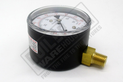 2.5" 0-100"/OZ 1/4" NPT BTM